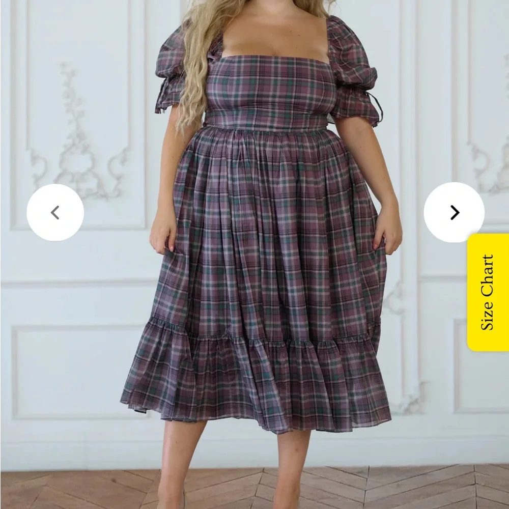 Selkie New Plaid Grunge Market Dress - Picture 3 of 6